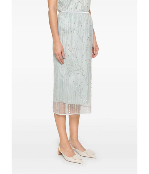 Crystal Embellished Midi Skirt - Firefly